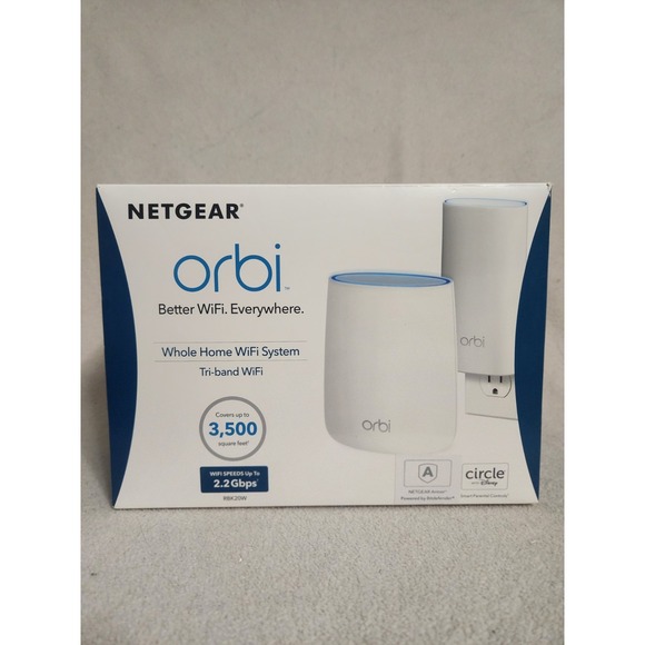 NETGEAR Orbi AC2200 Tri-Band Wi-Fi System - RBK20W-100NAS - Picture 1 of 3